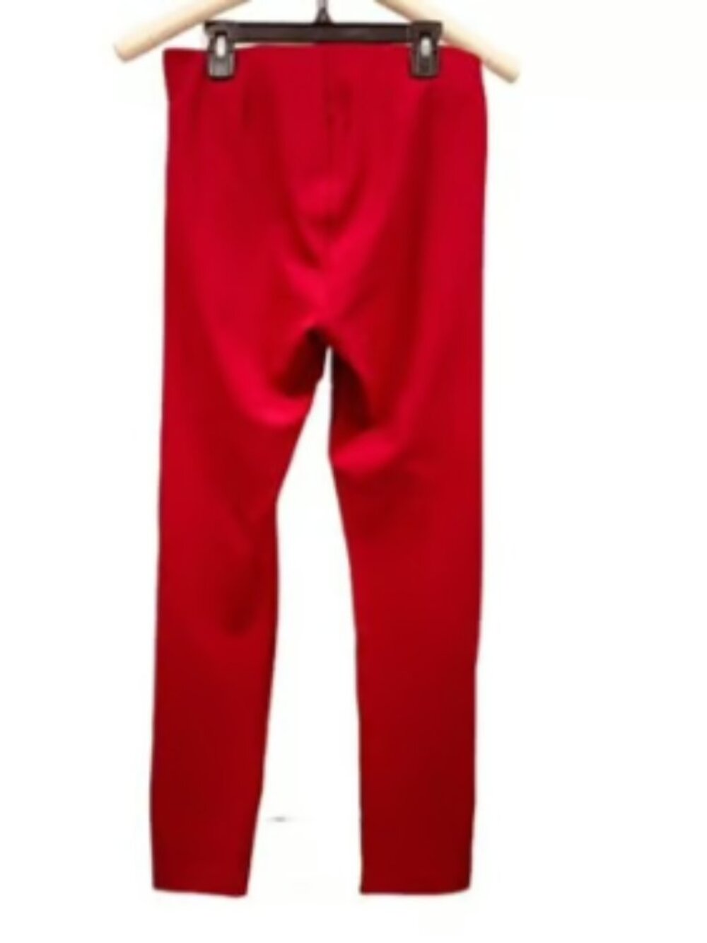Bold Elements Red Pull On High Rise Straight Pants Split Hem Breathable Summer